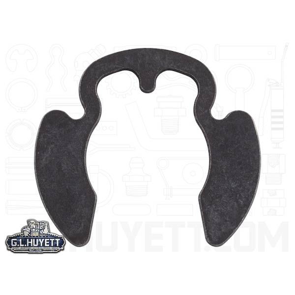 Rotor Clip External Retaining Ring, Steel Black Phosphate Finish, 3/4 in Shaft Dia POL075 Zoro